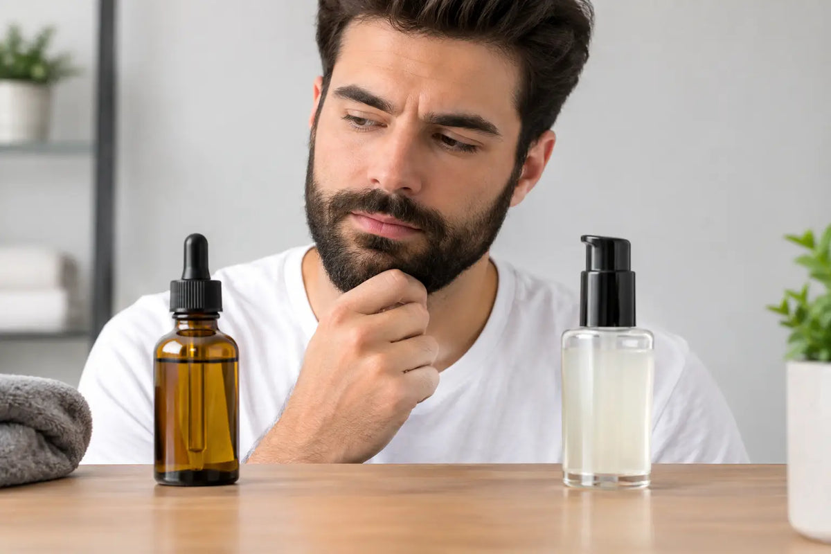 Aceite de barba versus sérum: cuál te conviene