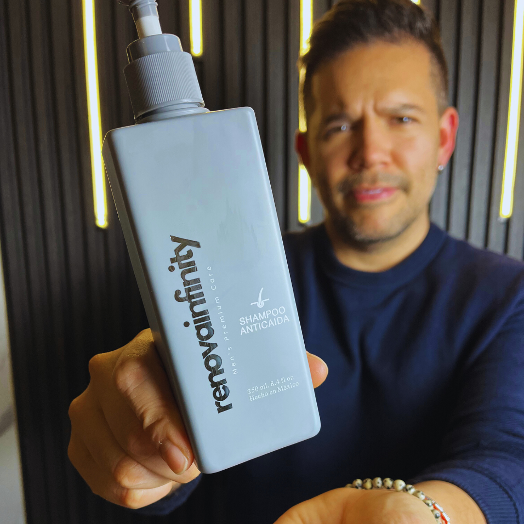 SHAMPOO ANTICAIDA DE CABELLO | BIOTINA + MINOXIDIL 15% + BERGAMOTA + COLA DE CABALLO | 250ML