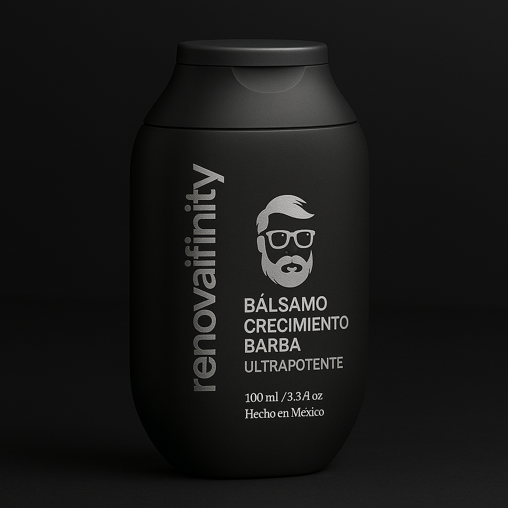 BÁLSAMO PARA CRECIMIENTO DE BARBA ULTRAPOTENTE | MINOXIDIL 20% + BIOTINA + BERGAMOTA + CÉLULAS MADRES + INGREDIENTES PREMIUM | 100ml