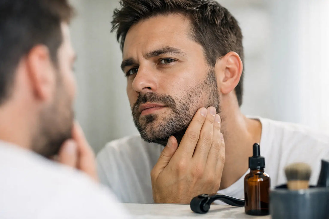 Tratamiento para barba con huecos masculinos