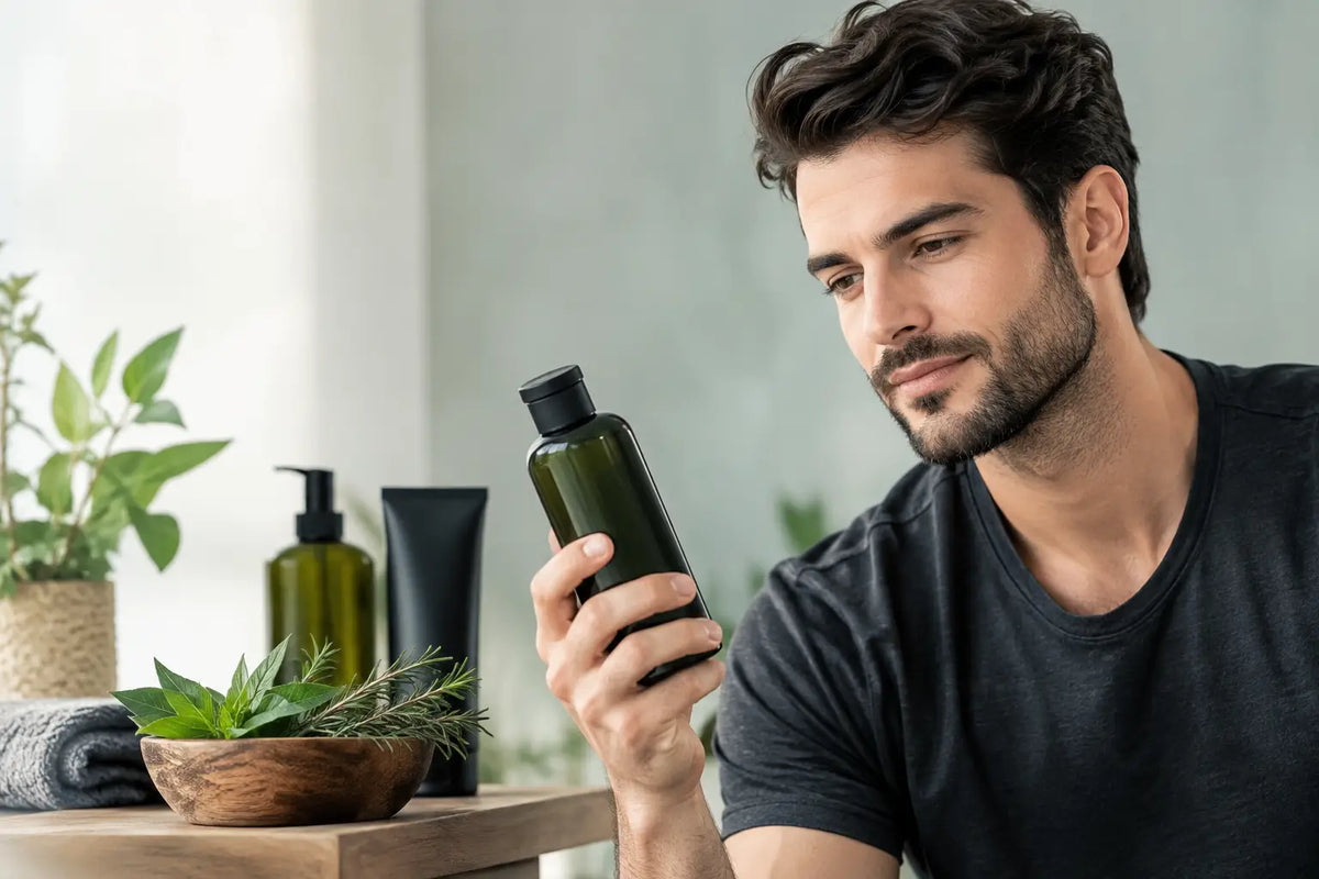 Evaluación de shampoo botánico para hombres