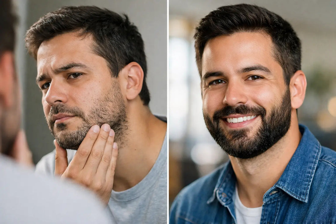 Testimonio de barba irregular y cambio real