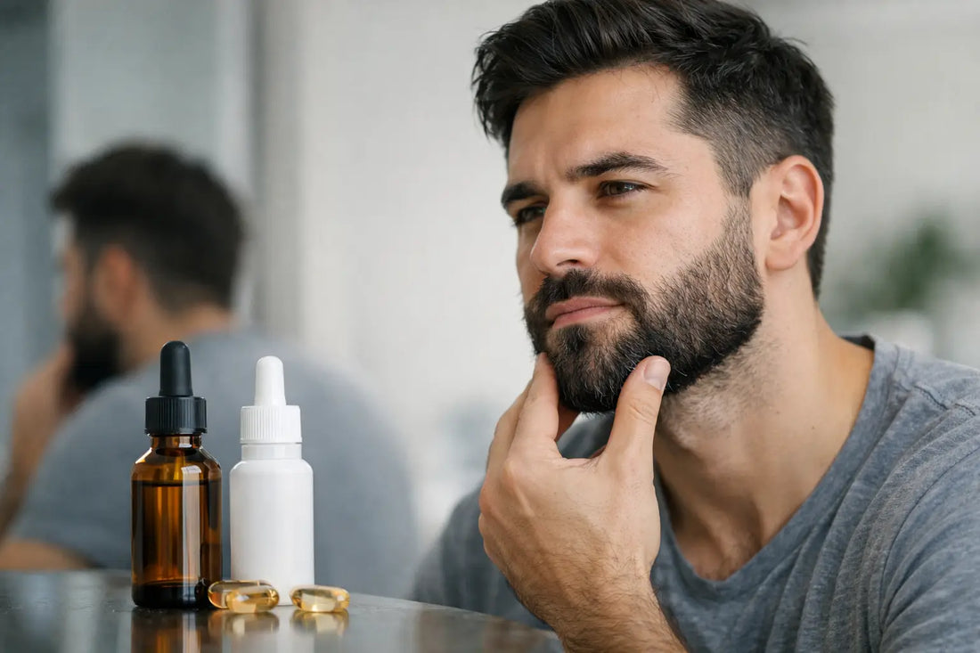 Minoxidil y biotina juntos en barba: ¿sí o no?
