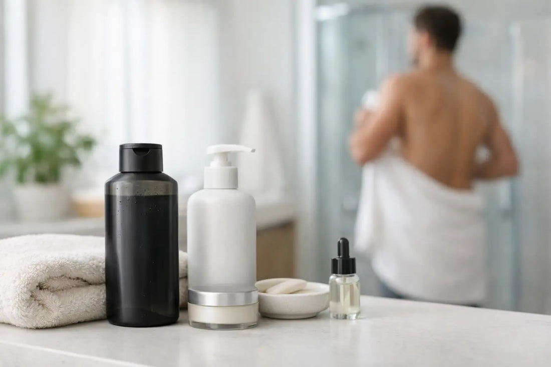 Jabón corporal para hombre con piel sensible
