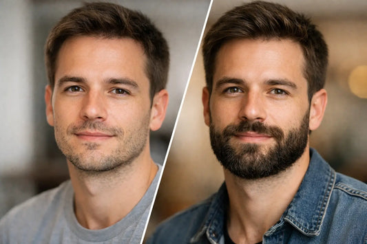 Historia de barba rala a densa en 90 días