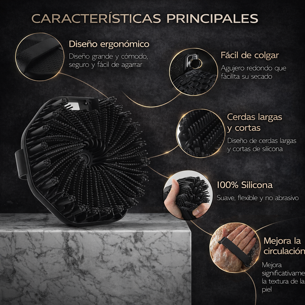 ACTIVADOR DE FOLICULOS - EXFOLIANTE PREMIUM DE SILICONA SUAVE E HIGIÉNICO - CABELLO Y CUERPO