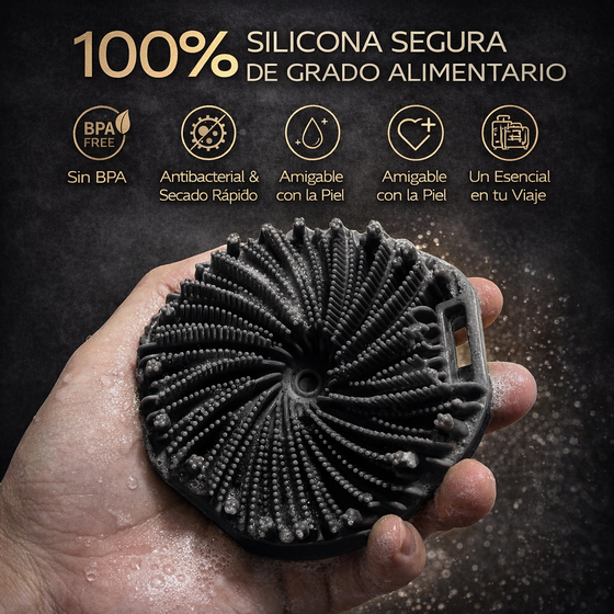 EXFOLIANTE PREMIUM DE SILICONA SUAVE E HIGIÉNICO - CABELLO Y CUERPO