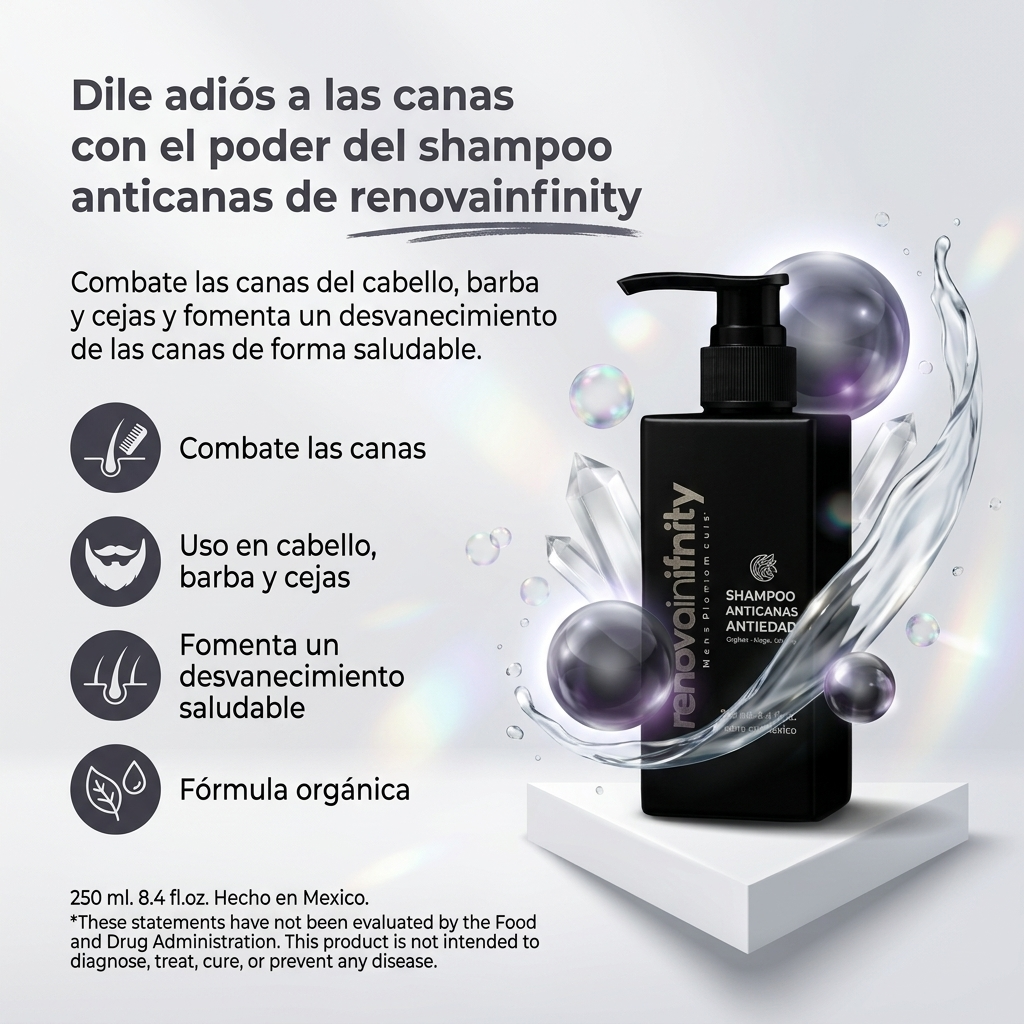 SHAMPOO ANTICANAS/ANTIEDAD CABELLO Y BARBA ORGÁNICO DE ROMERO | 250ML