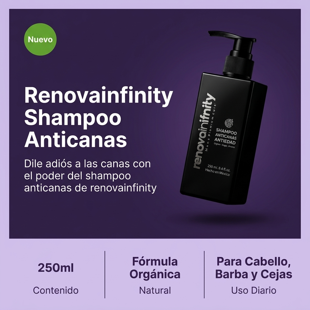SHAMPOO ANTICANAS/ANTIEDAD CABELLO Y BARBA ORGÁNICO DE ROMERO | 250ML