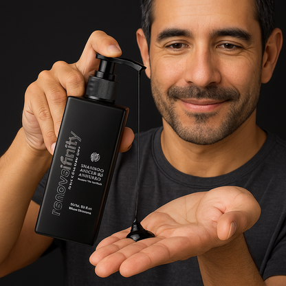 SHAMPOO ANTICANAS/ANTIEDAD CABELLO Y BARBA DE ÓRGANO + NOGAL + ROMERO | 250ML