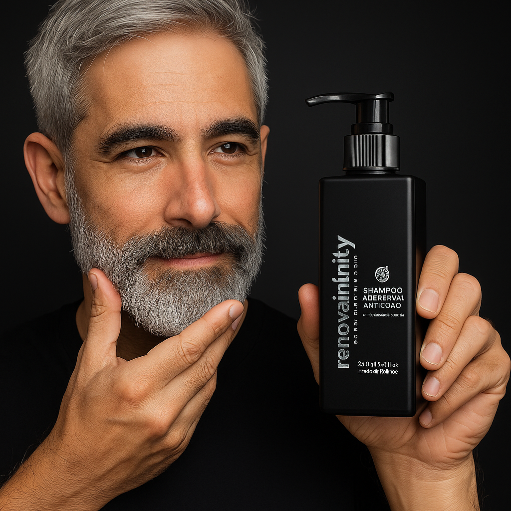 SHAMPOO ANTICANAS/ANTIEDAD CABELLO Y BARBA ORGÁNICO DE ROMERO | 250ML