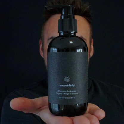 SHAMPOO ANTICANAS/ANTIEDAD CABELLO Y BARBA DE ÓRGANO + NOGAL + ROMERO | 250ML