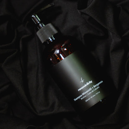 SHAMPOO ANTICAIDA DE CABELLO Y BARBA | BIOTINA + MINOXIDIL 15% +BERGAMOTA + COLA DE CABALLO | 250ML