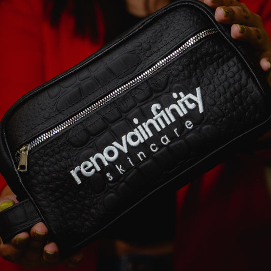 BOLSA DE PIEL/NECESER PREMIUM- GRABADO COCODRILO