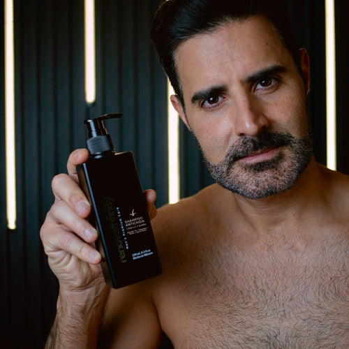 SHAMPOO ANTICANAS/ANTIEDAD CABELLO Y BARBA DE ÓRGANO + NOGAL + ROMERO | 250ML