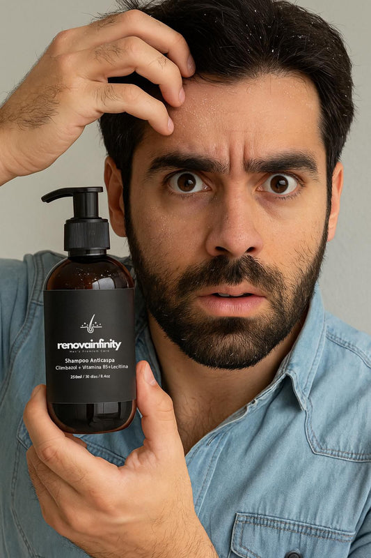 SHAMPOO ANTICASPA - CLIMBAZOL + VITAMINA B5 + LECITINA - 250ML