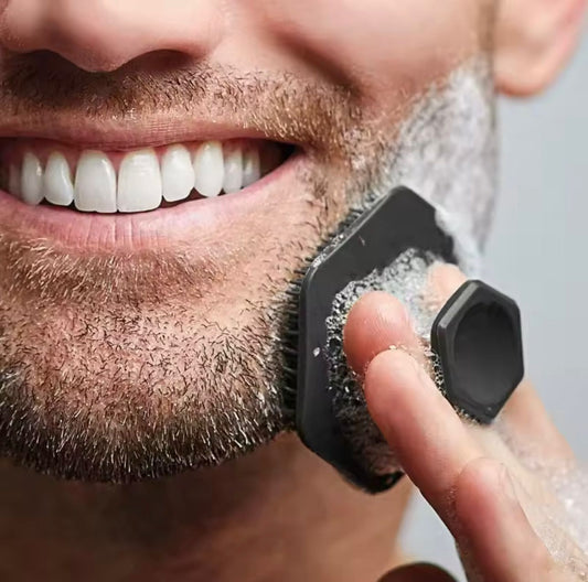 EXFOLIANTE DE BARBA DE SILICONA SUAVE E HIGIÉNICO