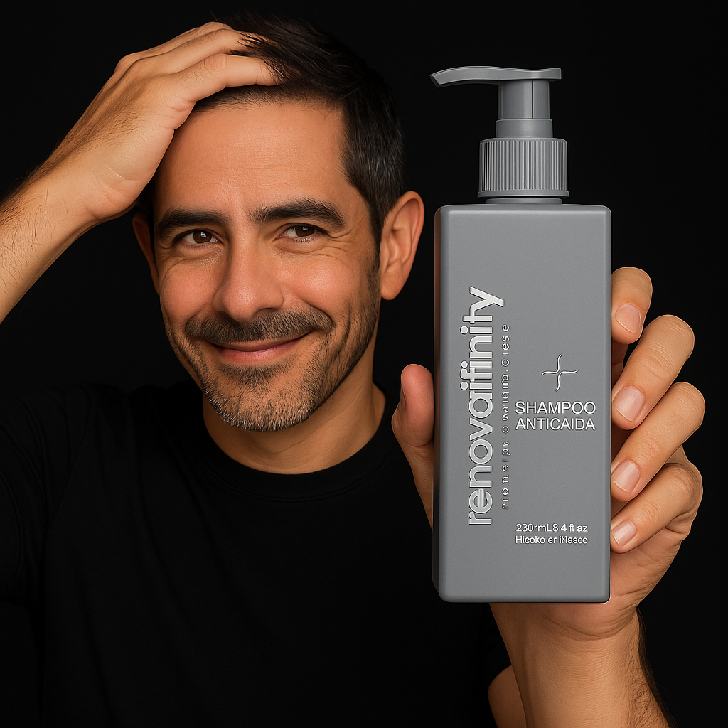 SHAMPOO ANTICAIDA DE CABELLO | BIOTINA + MINOXIDIL 15% + BERGAMOTA + COLA DE CABALLO | 250ML