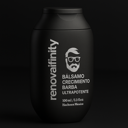 BÁLSAMO PARA CRECIMIENTO DE BARBA ULTRAPOTENTE | MINOXIDIL 20% + BIOTINA + BERGAMOTA + CÉLULAS MADRES + INGREDIENTES PREMIUM | 100ml