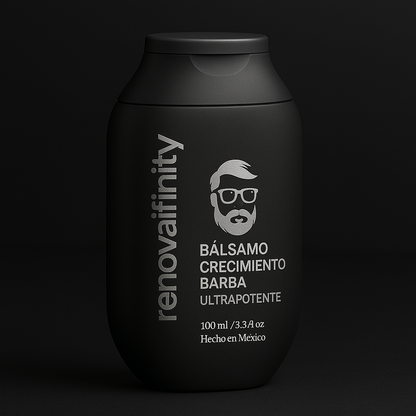 BÁLSAMO PARA CRECIMIENTO DE BARBA ULTRAPOTENTE | MINOXIDIL 20% + BIOTINA + BERGAMOTA + CÉLULAS MADRES + INGREDIENTES PREMIUM | 100ml